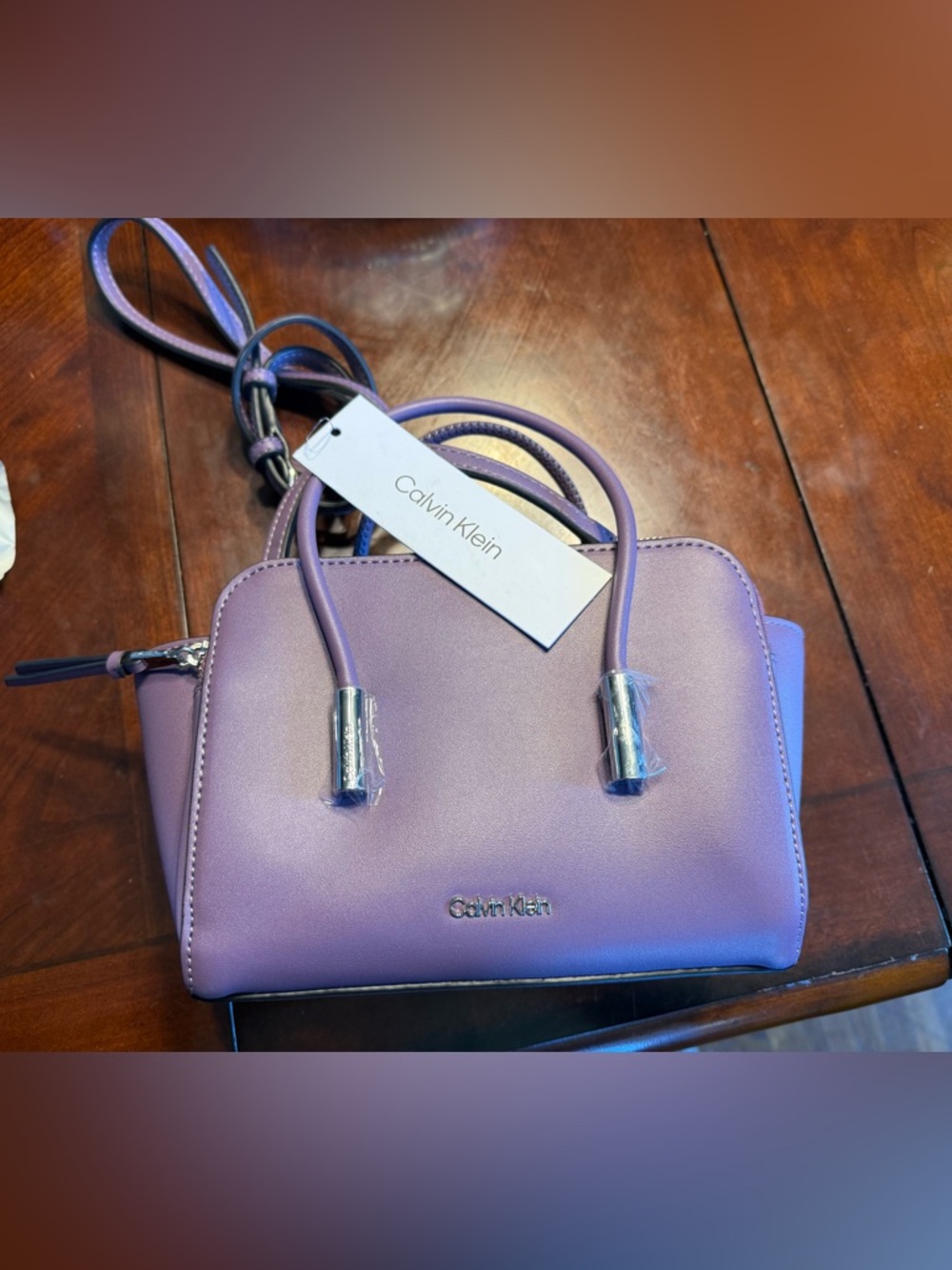 Calvin Klein Lilac Mini Dome Satchel